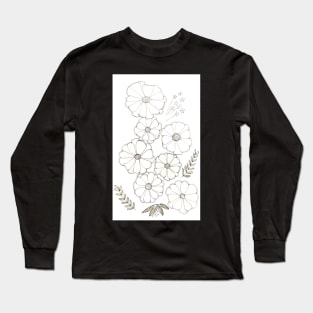 Faded zinnia flowers Long Sleeve T-Shirt